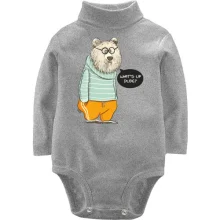 Детское боди с длинным рукавом Bear What's up Dude?