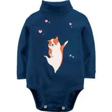 Детское боди с длинным рукавом Cat with hearts