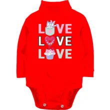 Детское боди с длинным рукавом Love Love Love