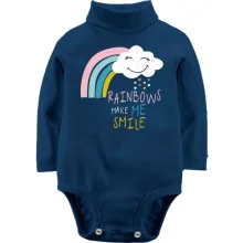 Дитяче боді з довгим рукавом Rainbows make me Smile