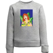 Дитячий світшот Redhead girl with leaves