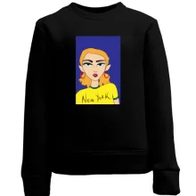 Дитячий світшот Blonde in a yellow t-shirt