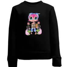 Дитячий світшот Girl with pink hair
