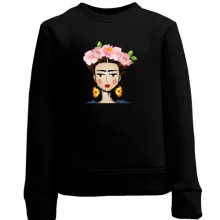 Дитячий світшот Girl with pink flowers