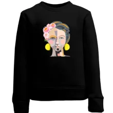Дитячий світшот Woman with pop art portrait