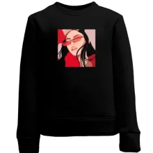 Дитячий світшот Girl with red glasses art