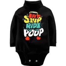 Дитяче боді з довгим рукавом Eat Sleep Ride