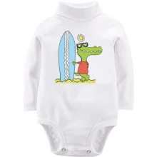 Детское боди с длинным рукавом Crocodile surfer