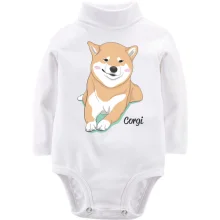 Детское боди с длинным рукавом Corgi