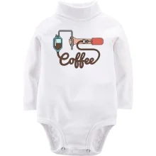 Детское боди с длинным рукавом Coffee in my Blood