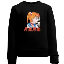 Дитячий світшот Anime girl with hieroglyphs
