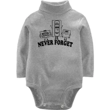 Дитяче боді з довгим рукавом Never forget