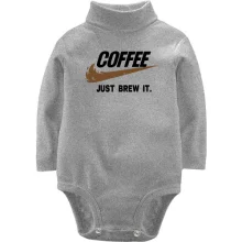 Детское боди с длинным рукавом Coffee Just brew it