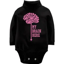 Дитяче боді з довгим рукавом My brain here