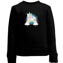 Дитячий світшот Baby unicorn on a rainbow