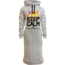 Худі сукня з зайчатками Keep calm & dont eat after 6 pm