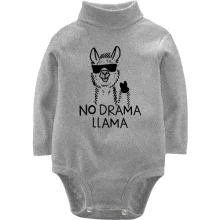 Дитяче боді з довгим рукавом no drama llama.