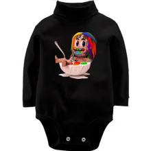 Детское боди с длинным рукавом Tekashi in a plate art