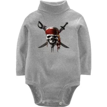 Дитяче боді з довгим рукавом Pirate skull