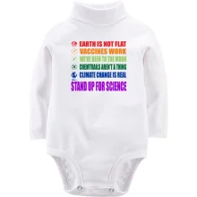 Дитяче боді з довгим рукавом Stand up for science