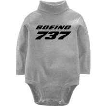 Комбинированный детский лонгслив Boeing 737 лого
