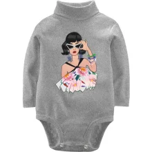 Детское боди с длинным рукавом Model with glasses