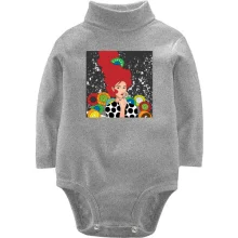 Детское боди с длинным рукавом Redhead girl with flowers