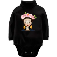Детское боди с длинным рукавом Girl with pink flowers