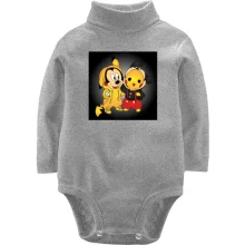 Детское боди с длинным рукавом Mickey mouse and pikachu