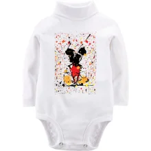 Детское боди с длинным рукавом Mickey mouse paint art