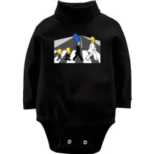 Детское боди с длинным рукавом Simpsons black and white