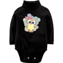 Детское боди с длинным рукавом Baby owl with a star