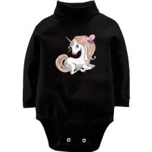 Детское боди с длинным рукавом Baby unicorn with butterfly