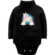 Детское боди с длинным рукавом Baby unicorn on a rainbow