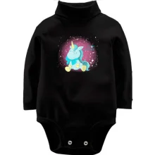 Детское боди с длинным рукавом Baby unicorn blue