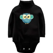 Детское боди с длинным рукавом Owl in headphones