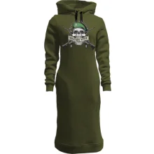 Худи платье military style
