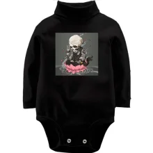 Дитяче боді з довгим рукавом Skull in lotus