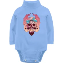 Дитяче боді з довгим рукавом Skull with mustache