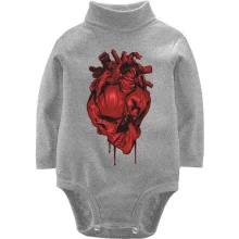 Дитяче боді з довгим рукавом Skull Heart
