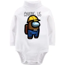 Детское боди с длинным рукавом Among Us Builder