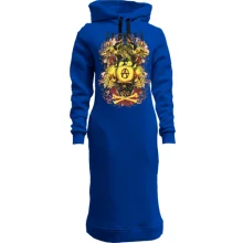 Худи платье anarchy golden skull