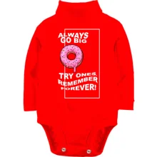 Детское боди с длинным рукавом Always Go Big