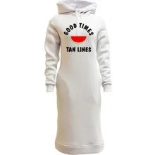 Худи платье с арбузом "good times tan lines"