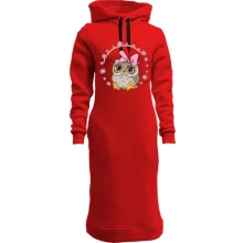 Худи платье с совой в цветах