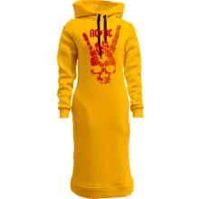 Худи платье AC DC череп