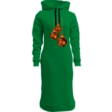 Худи платье с ёлочными украшениями