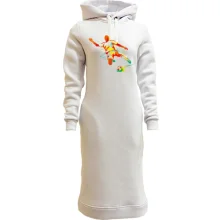 Худи платье с красочным футболистом