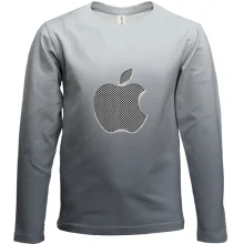 Дитячий 3D лонгслів Apple на металевому тлі