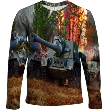 Дитячий 3D лонгслів World of Tanks (з танками в полі)